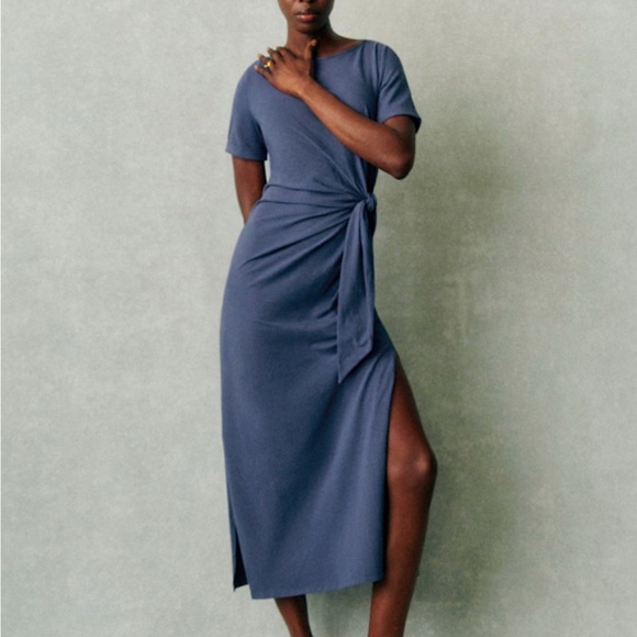 Sézane Pippa Dress in Washed Blue - Picture 2 of 5